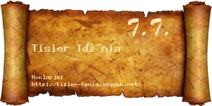 Tisler Ténia névjegykártya